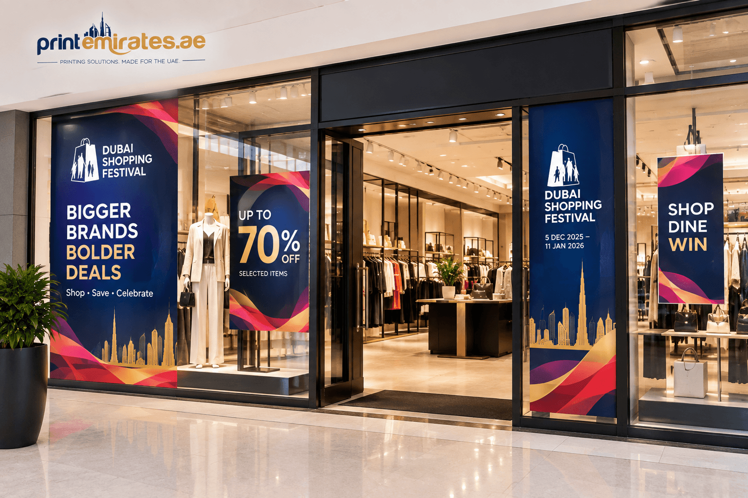 Dubai Shopping Festival Retail Print Guide: Shelf Talkers, Posters and Window Graphics